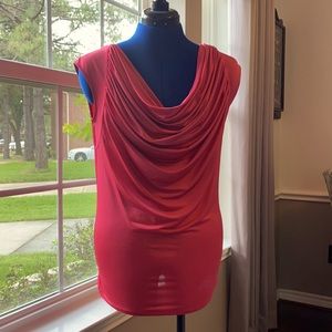 Shimmery ladies top,  stunning neckline draping.